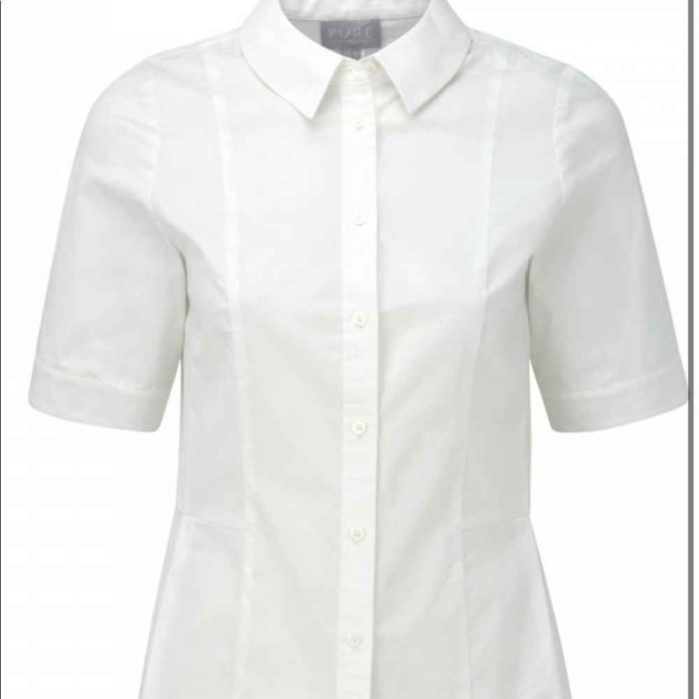 NWT Pure Collection Cotton Peplum shirt